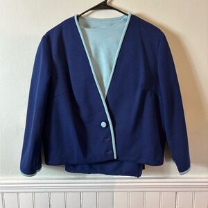 Handmade Vintage 3-Piece Suit Set – Jacket, Top & Skirt – Retro Mod Style